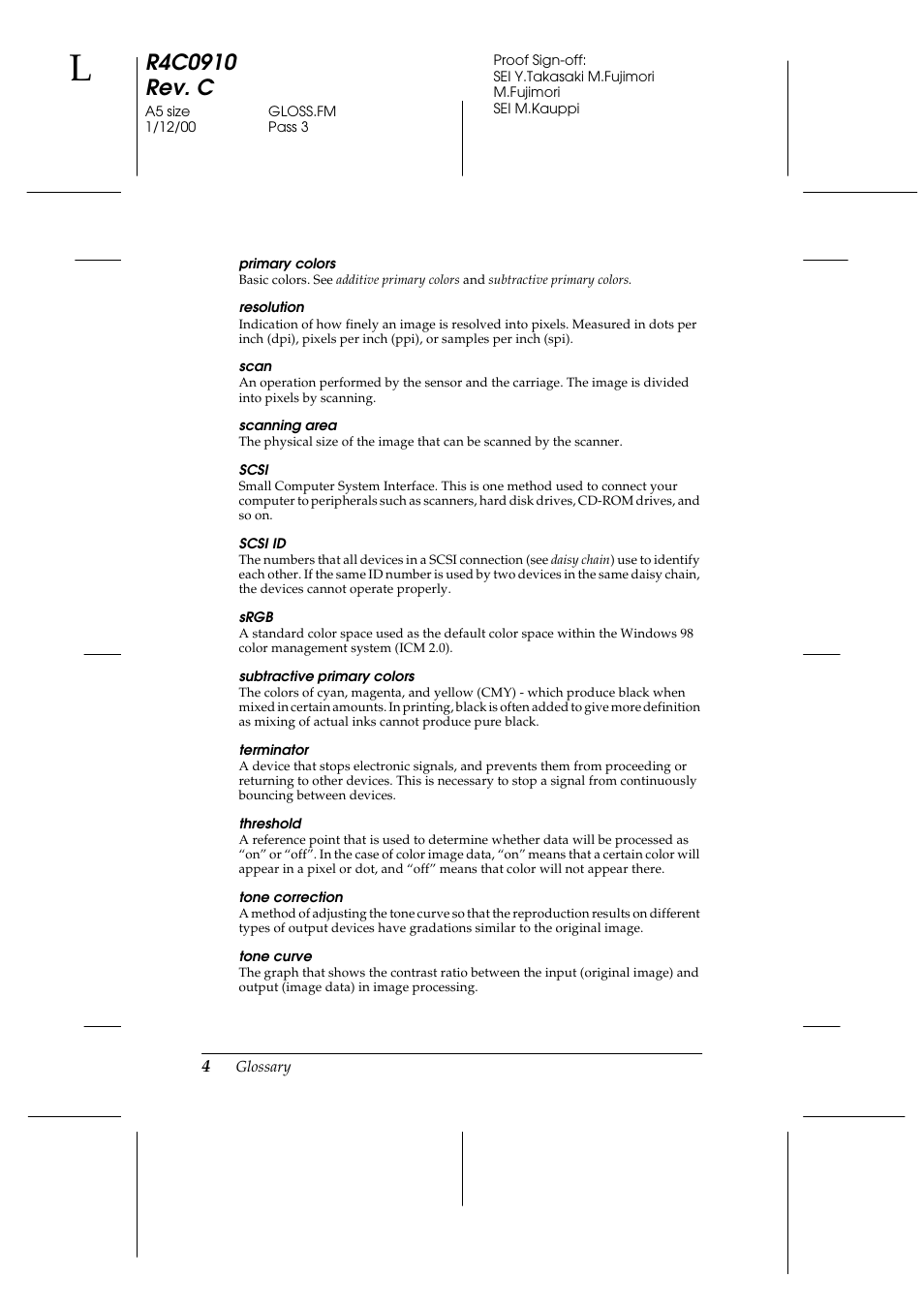 Epson 1600 User Manual | Page 206 / 215