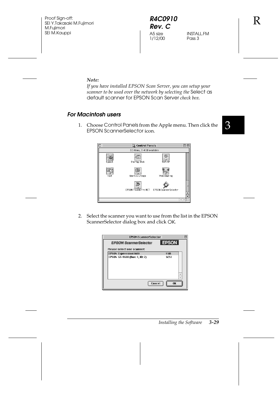 For macintosh users, For macintosh users -29 | Epson 1600 User Manual | Page 73 / 215