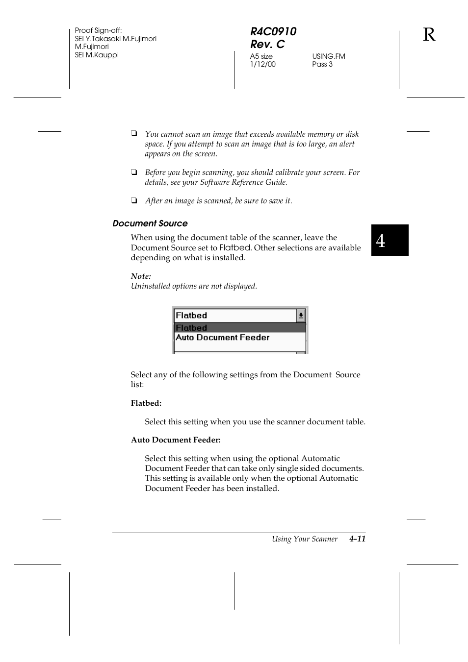 Document source | Epson 1600 User Manual | Page 85 / 215