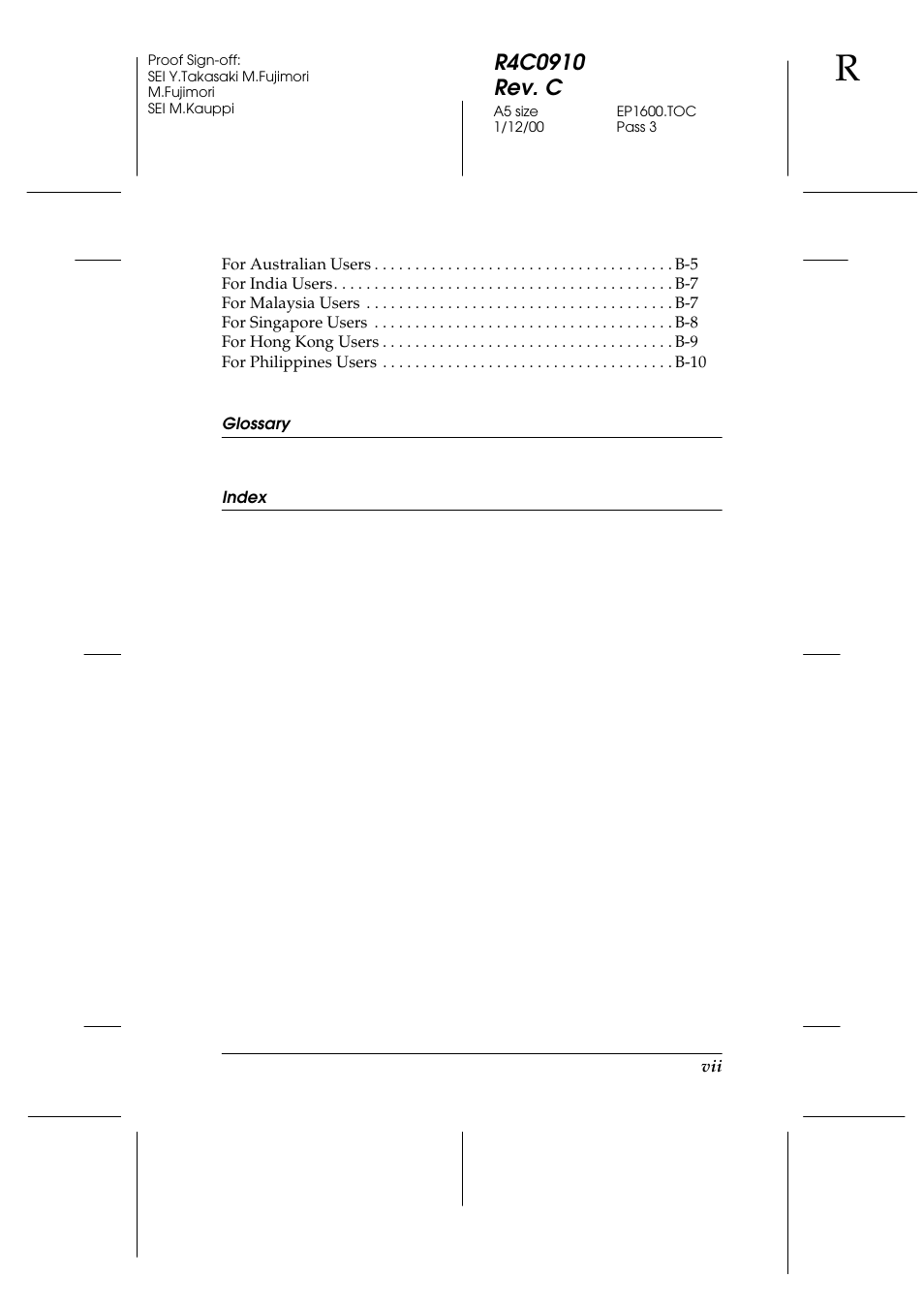 Epson 1600 User Manual | Page 9 / 215