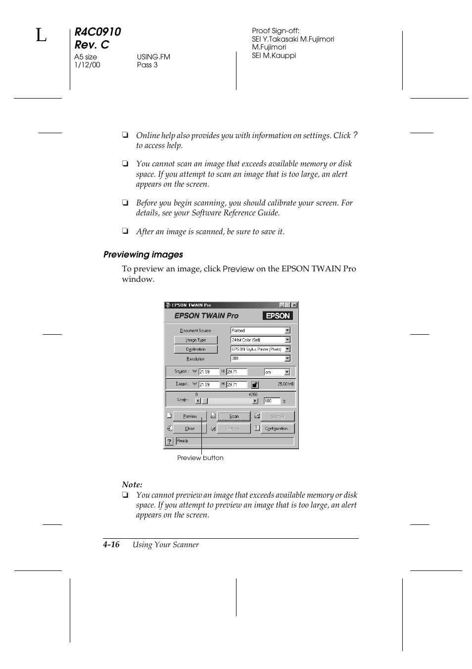 Previewing images | Epson 1600 User Manual | Page 90 / 215