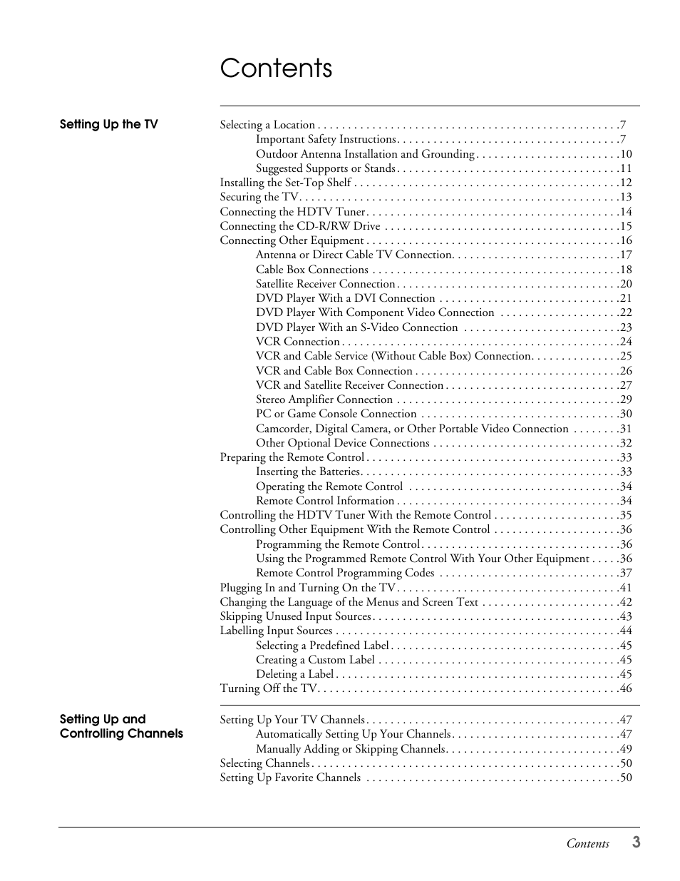 Epson LS47P2 User Manual | Page 3 / 136