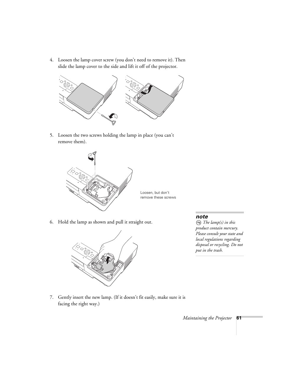 Epson PowerLite 1700c/1710c User Manual | Page 61 / 100