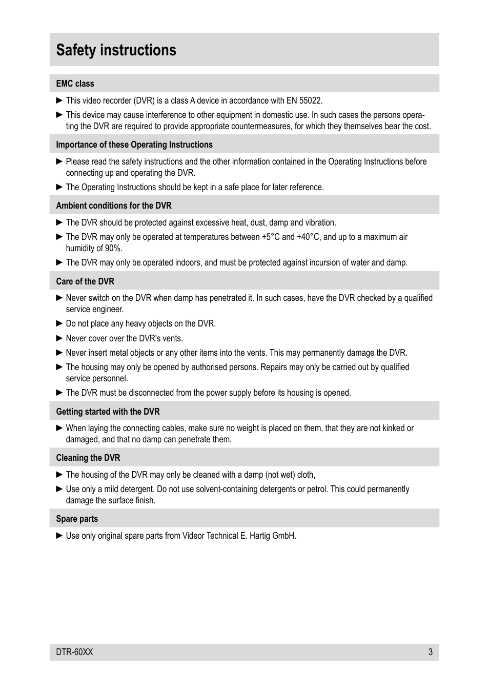 Safety instructions | Epson DTR-6008/250CD User Manual | Page 3 / 72