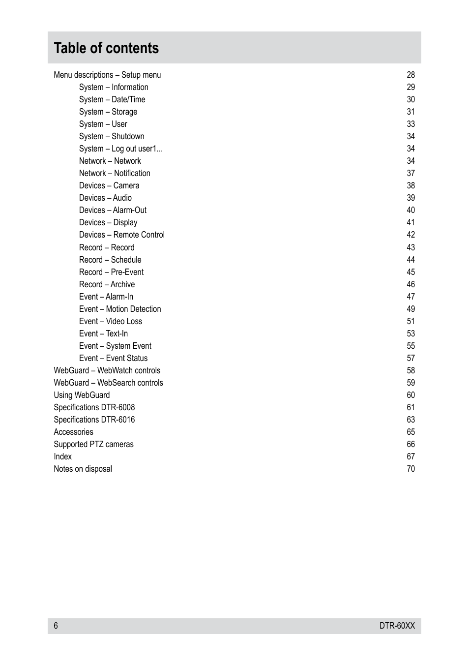 Epson DTR-6008/250CD User Manual | Page 6 / 72