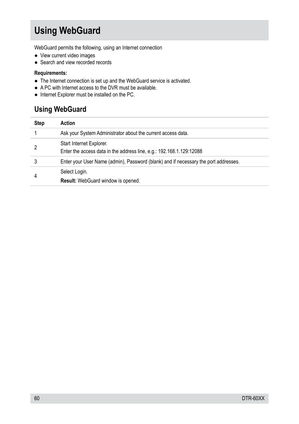 Using webguard | Epson DTR-6008/250CD User Manual | Page 60 / 72