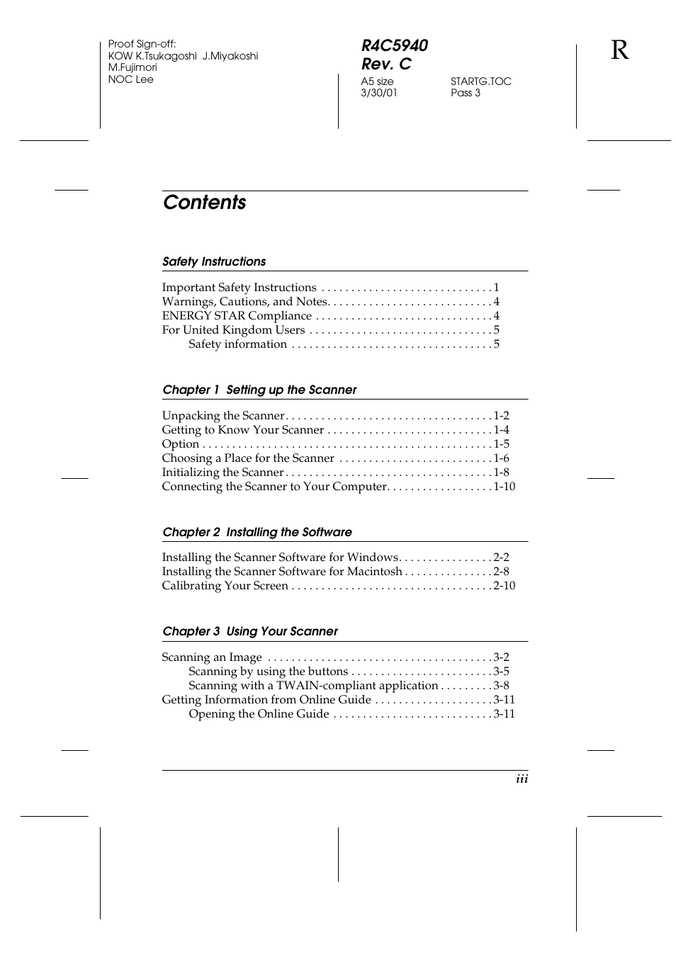 Epson 1240U Photo User Manual | Page 5 / 48