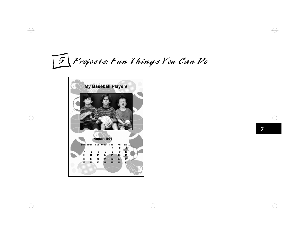 Chap 5-projects: fun things you can do, Projects: fun things you can do | Epson PhotoPlus User Manual | Page 52 / 117