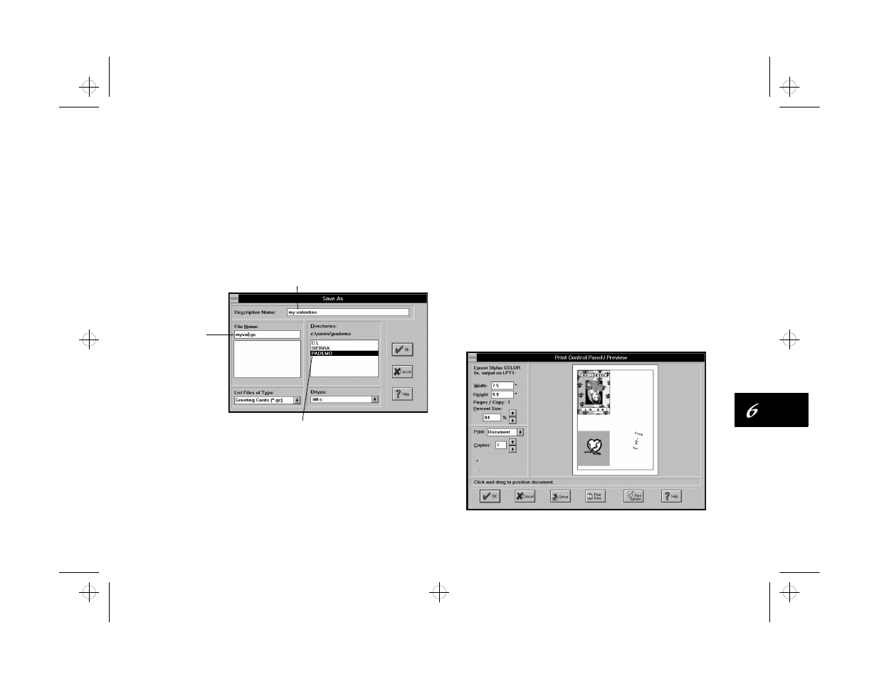 Saving your card, Printing your card and exiting | Epson PhotoPlus User Manual | Page 73 / 117