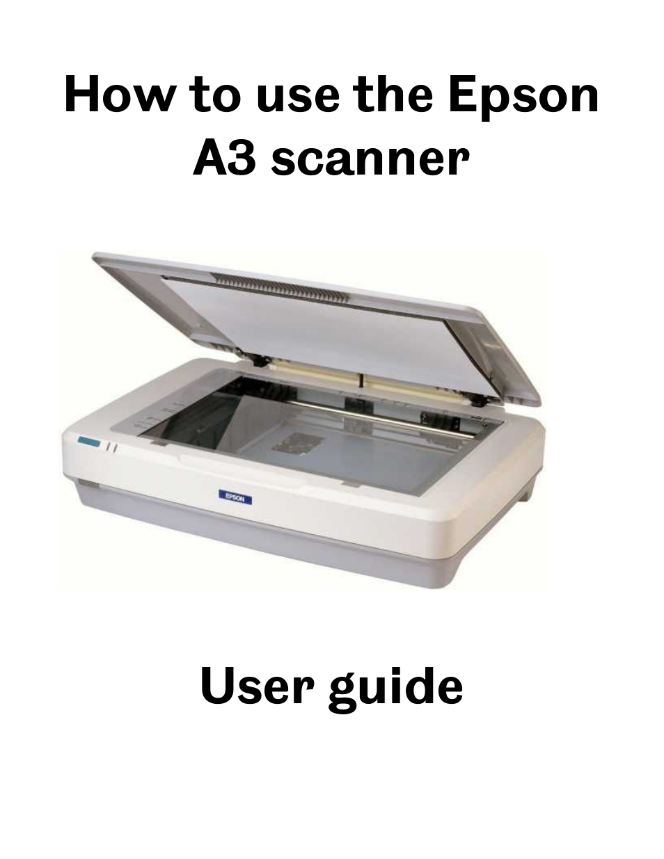 Epson Scanner A3 User Manual | 16 pages