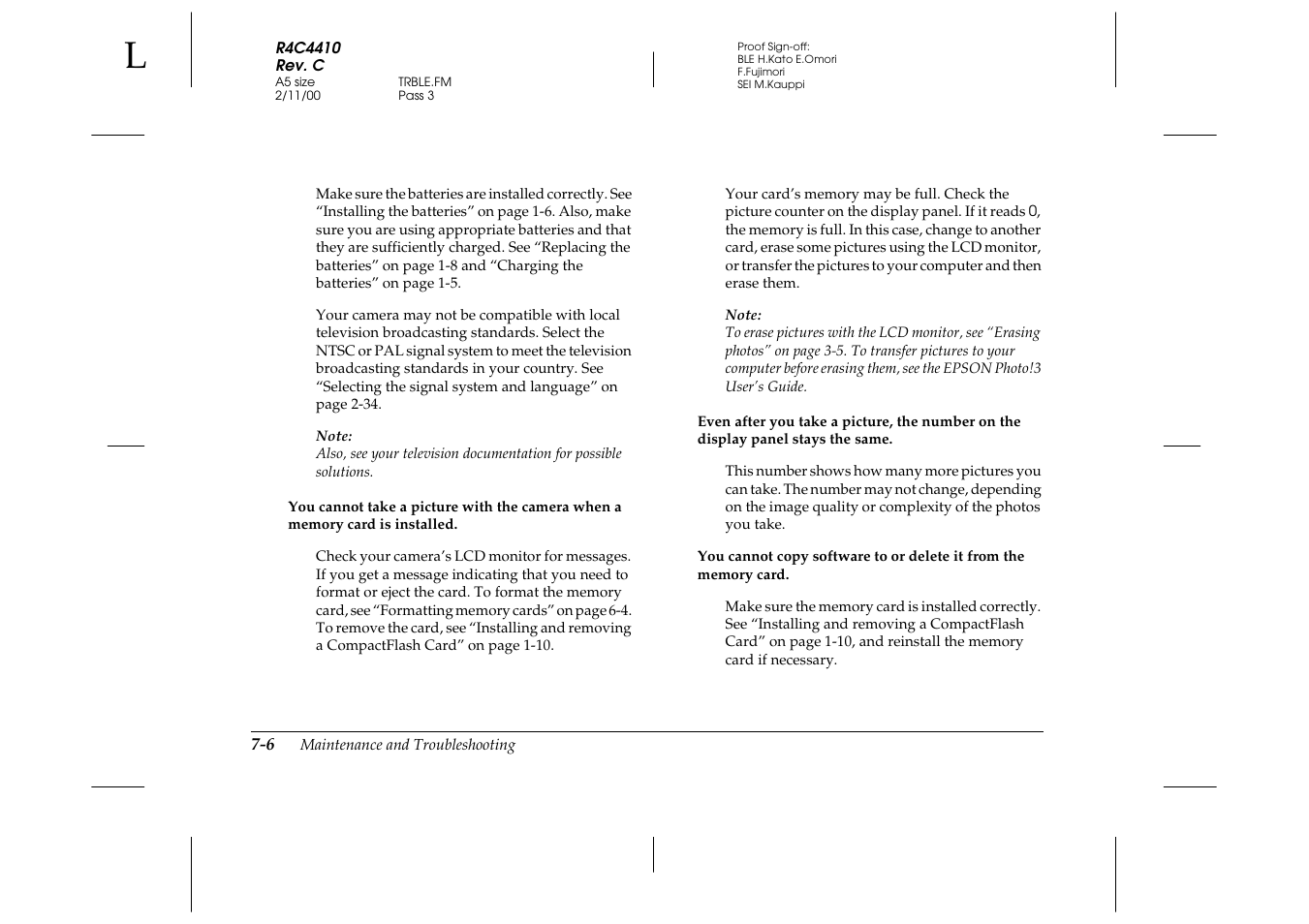 Epson PhotoPC 850Z User Manual | Page 110 / 142