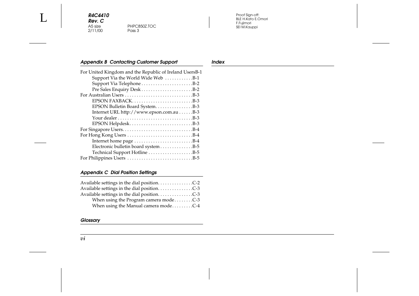 Epson PhotoPC 850Z User Manual | Page 8 / 142