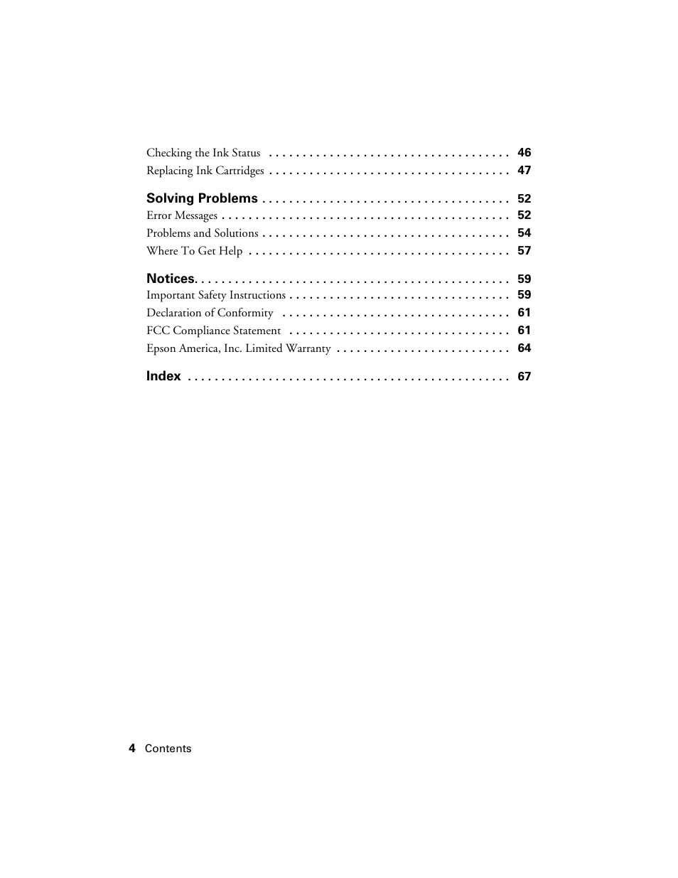 Epson CX7000F User Manual | Page 4 / 72
