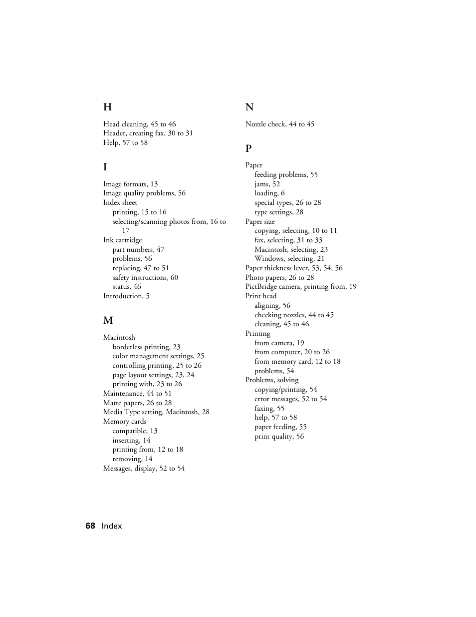 Epson CX7000F User Manual | Page 68 / 72