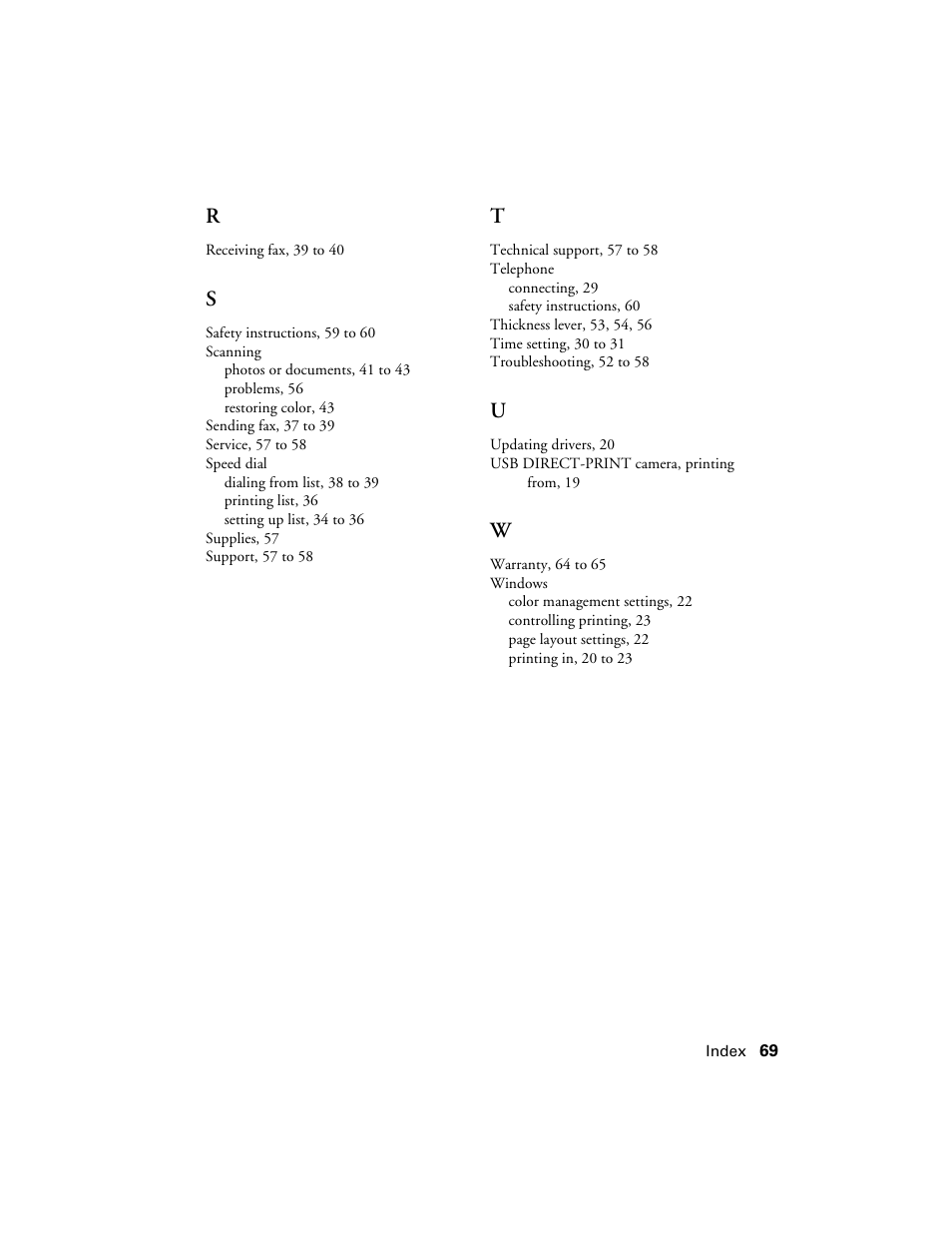 Epson CX7000F User Manual | Page 69 / 72