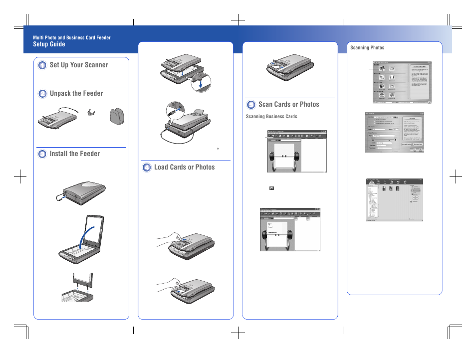 Epson Multi Photo and Business Card Feeder 2480 User Manual | 4 pages