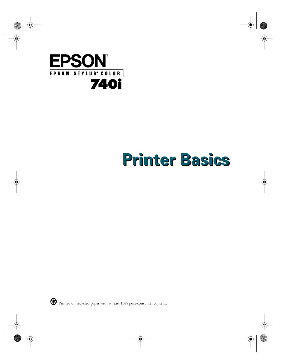 Epson 740i User Manual | 69 pages