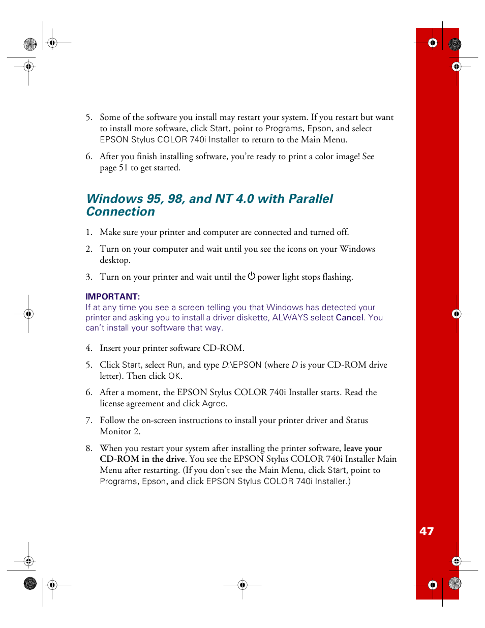 Epson 740i User Manual | Page 53 / 69