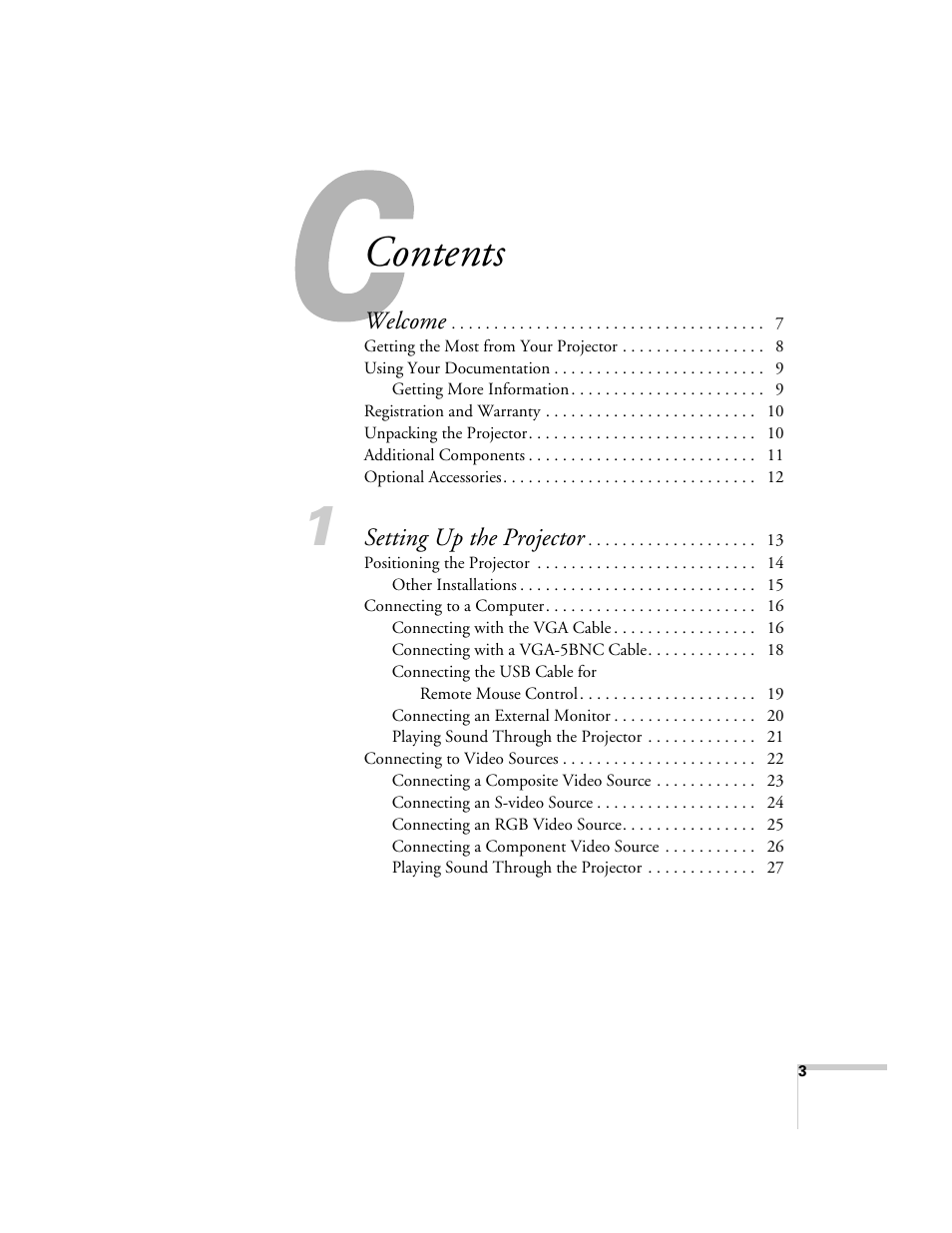 Epson 821p User Manual | Page 3 / 112