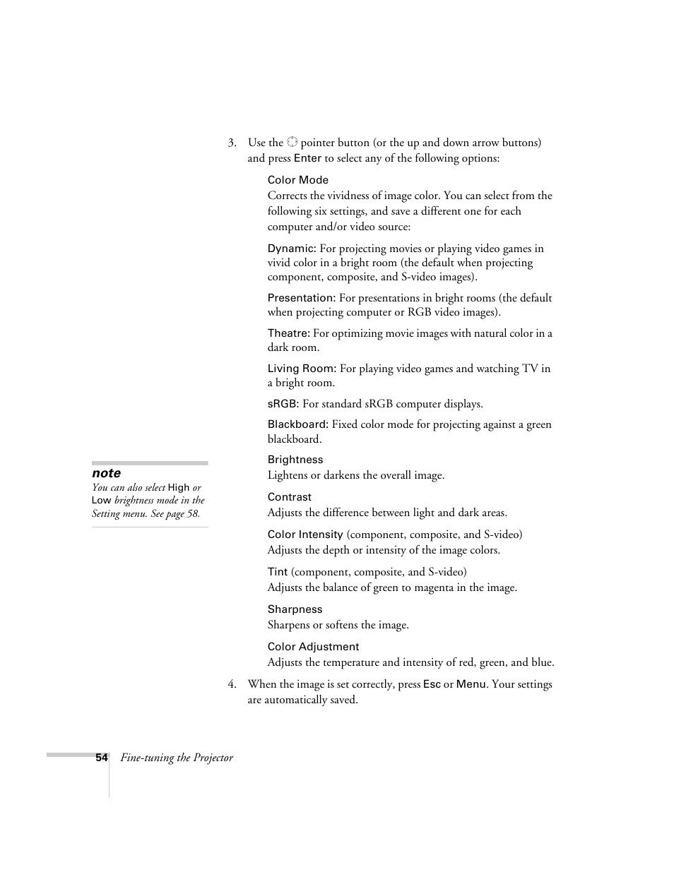 Epson 821p User Manual | Page 54 / 112