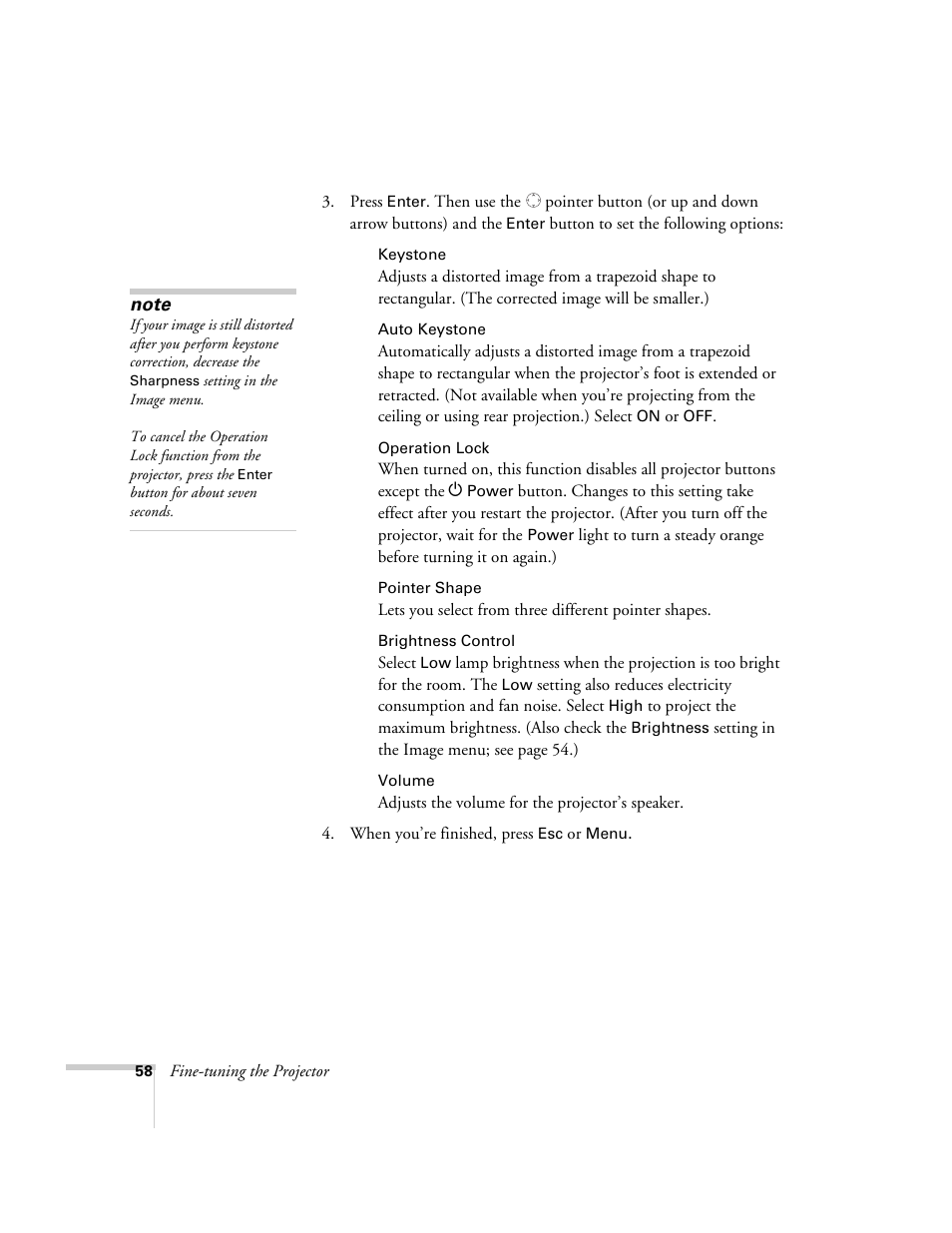 Epson 821p User Manual | Page 58 / 112