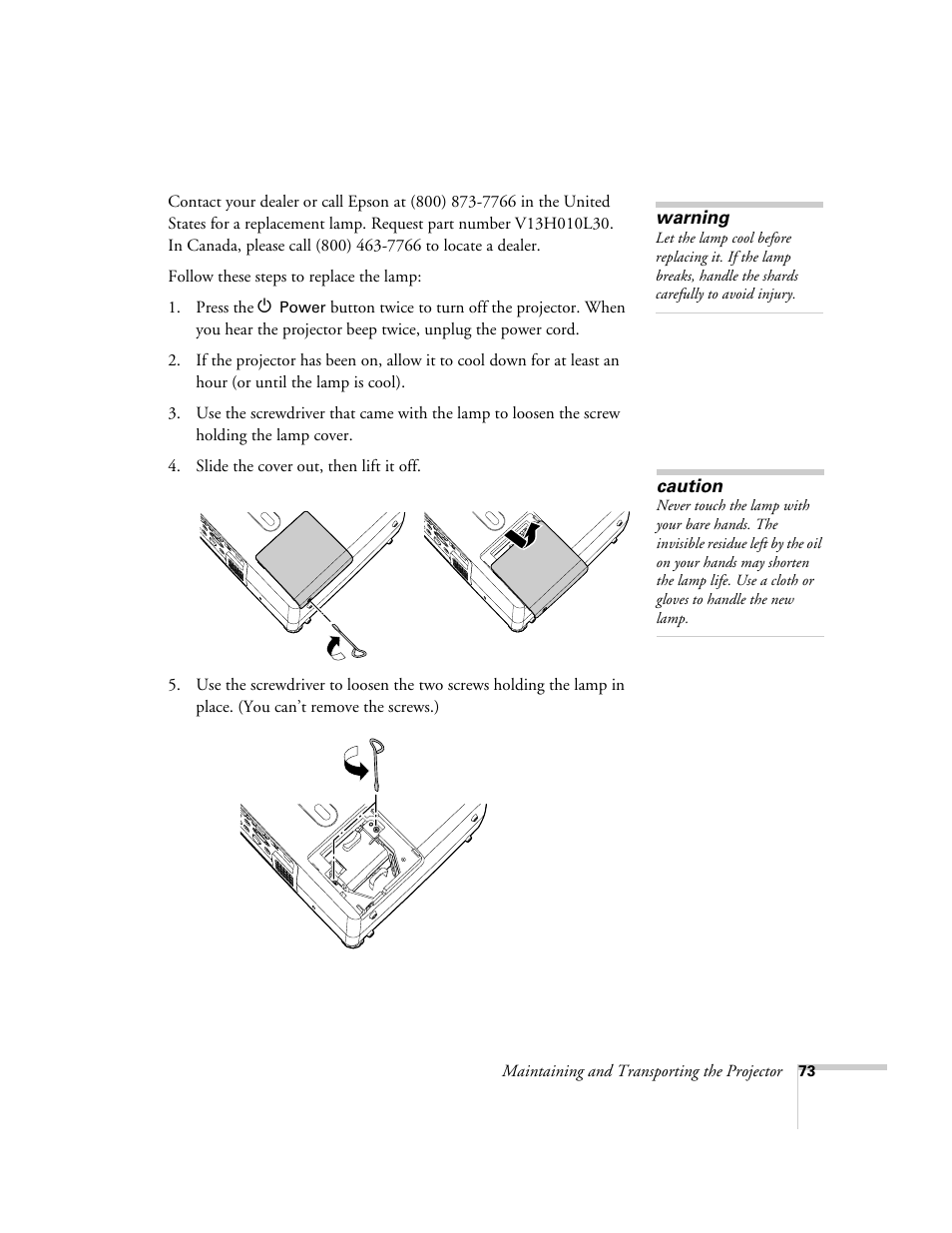 Epson 821p User Manual | Page 73 / 112