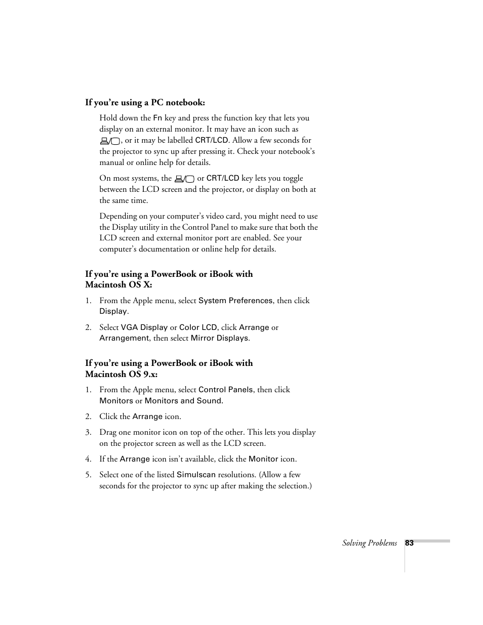 Epson 821p User Manual | Page 83 / 112