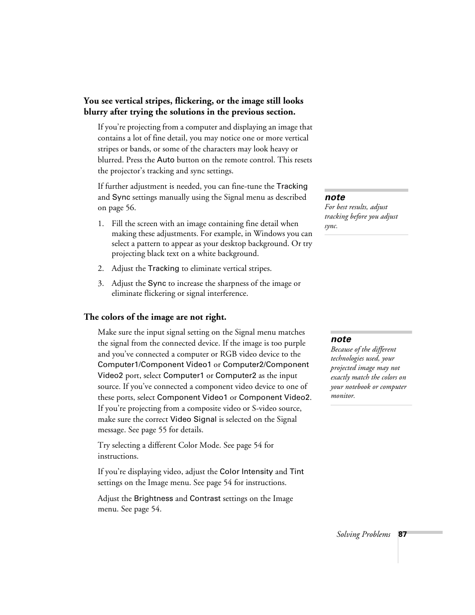 Epson 821p User Manual | Page 87 / 112