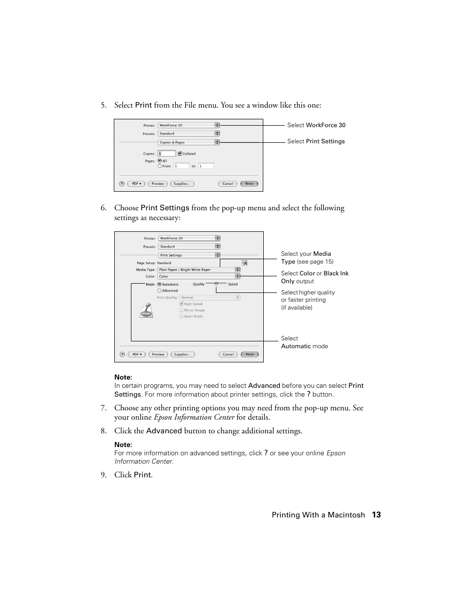 Epson WorkForce 30 Series User Manual | Page 13 / 36