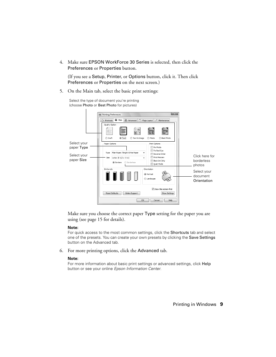 Epson WorkForce 30 Series User Manual | Page 9 / 36