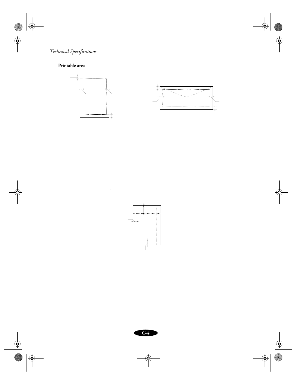 Technical specifications c-4 | Epson 850N User Manual | Page 163 / 179