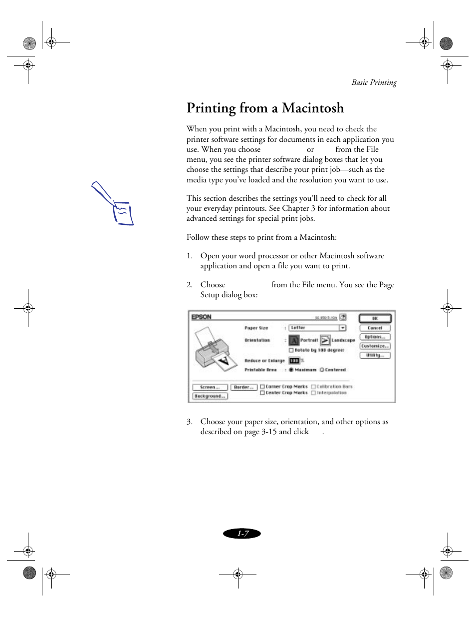 Printing from a macintosh | Epson 850N User Manual | Page 27 / 179