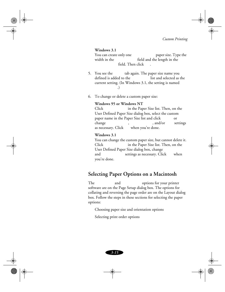 Selecting paper options on a macintosh | Epson 850N User Manual | Page 52 / 179