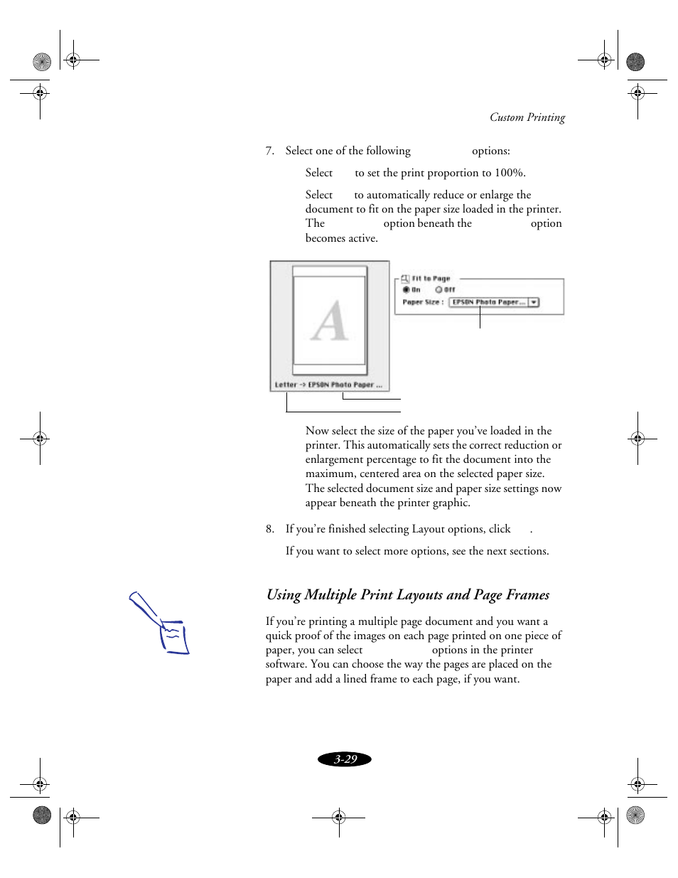 Using multiple print layouts and page frames | Epson 850N User Manual | Page 66 / 179