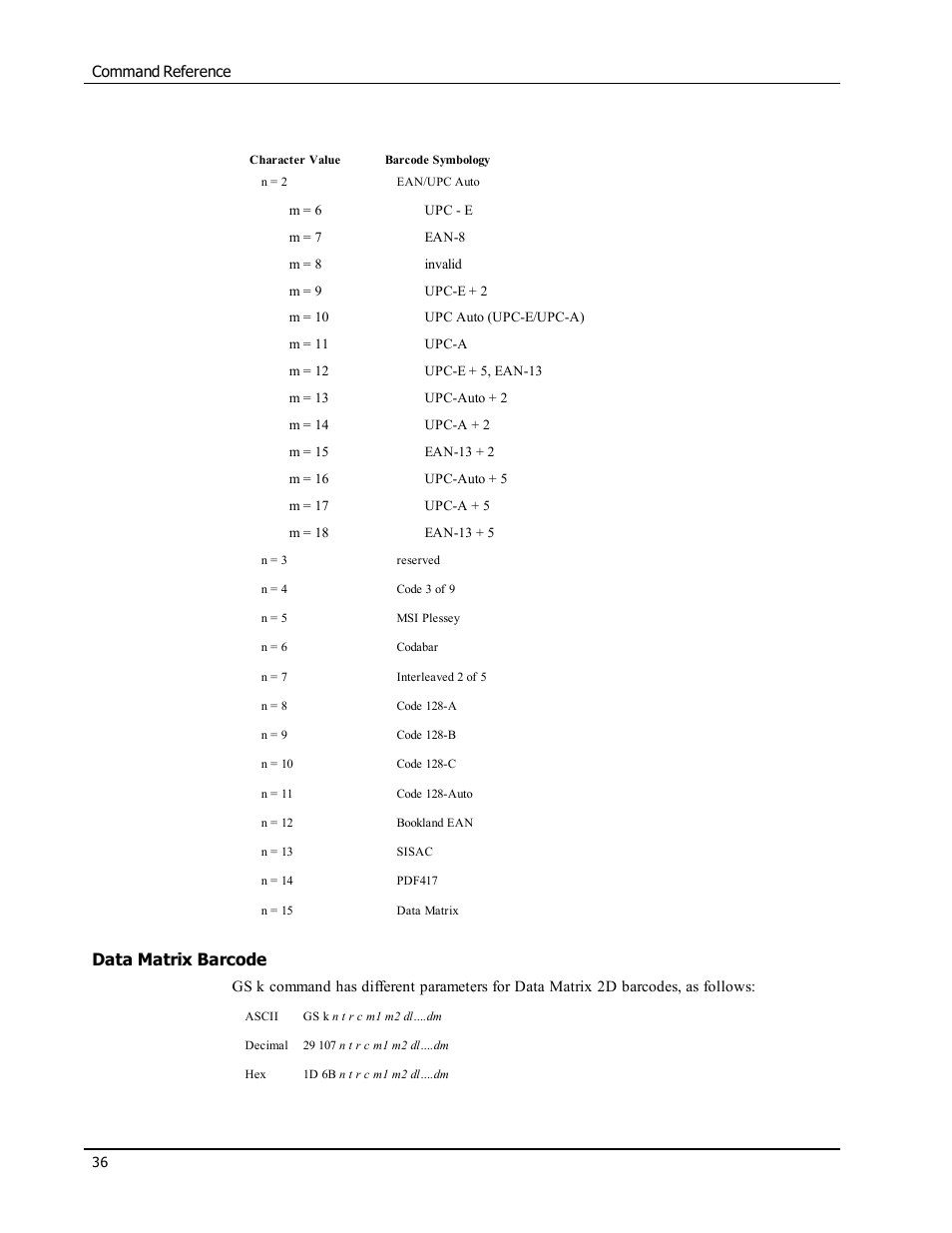 Data matrix barcode | Epson LABELWRITER SE450 User Manual | Page 42 / 76