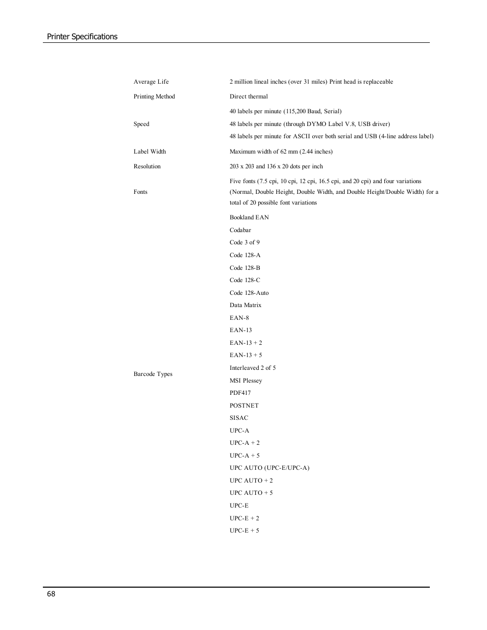 Epson LABELWRITER SE450 User Manual | Page 74 / 76