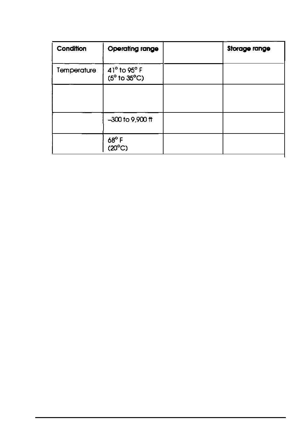 Environmental requirements, Physical characteristics | Epson Progression U12 User Manual | Page 183 / 219