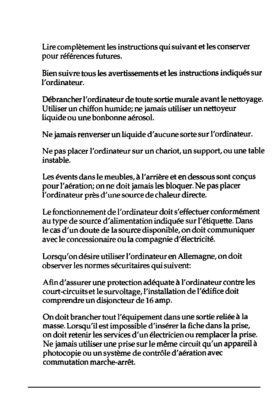 Instructions importantes de sécurité | Epson Progression U12 User Manual | Page 7 / 219