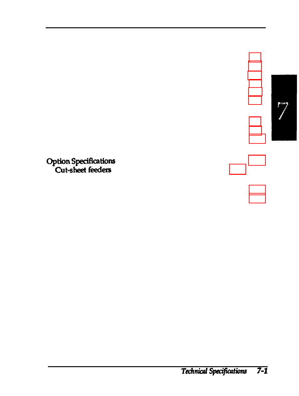 Chap 7-technical specifications, Chapter, Technical specifications | Epson 24-PIN DOT MATRIX PRINTER LQ-570+ User Manual | Page 114 / 158