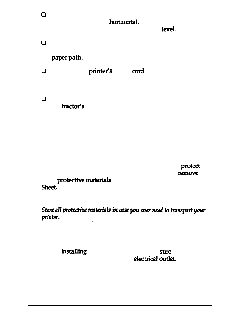 Assembling the printer, Removing the protective materials, Installing the ribbon cartridge | Epson 24-PIN DOT MATRIX PRINTER LQ-570+ User Manual | Page 24 / 158