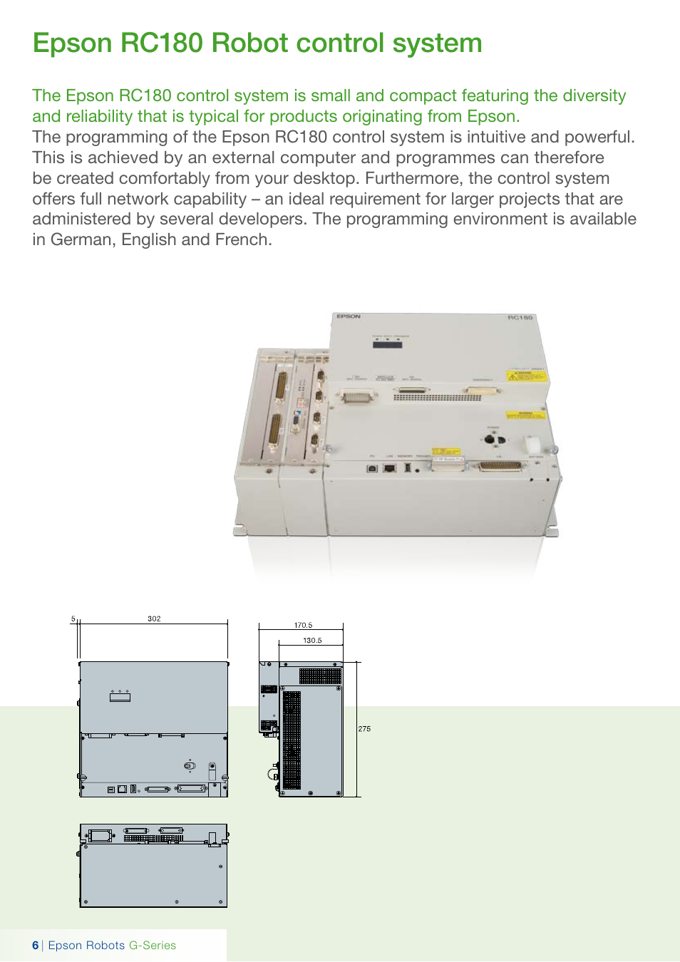 Epson rc180 robot control system | Epson G-Series User Manual | Page 6 / 8
