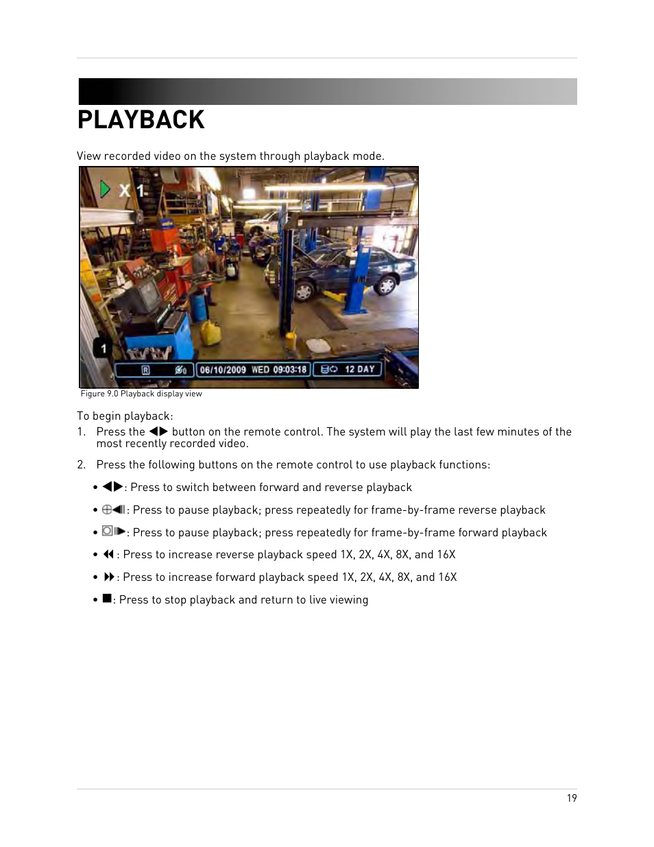 Figure 9.0 playback display view, Playback | Epson TOUCH DH200 User Manual | Page 29 / 106