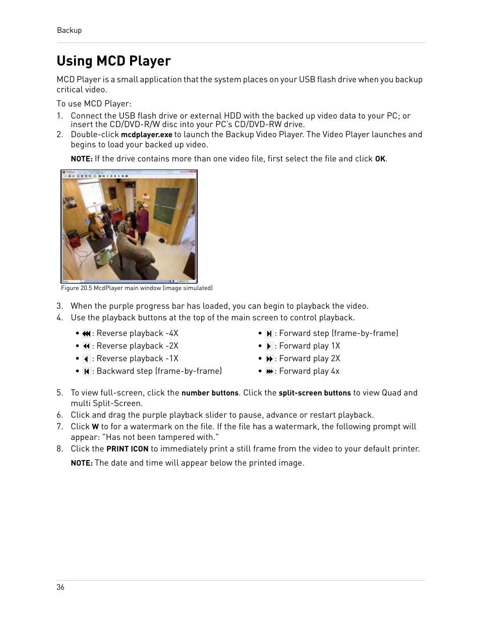 Using mcd player | Epson TOUCH DH200 User Manual | Page 46 / 106