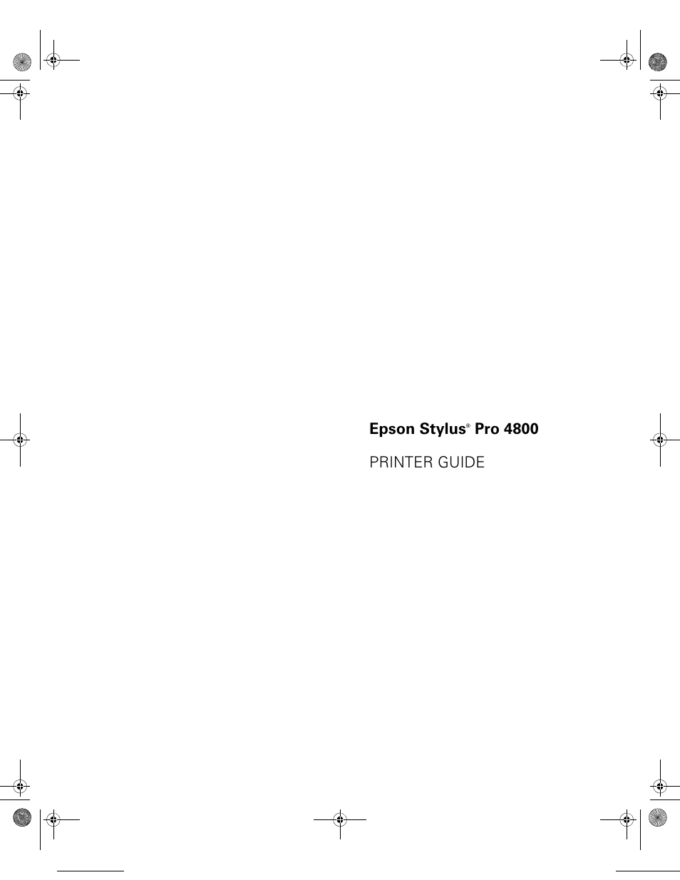 Epson PRO 4800 User Manual | 160 pages