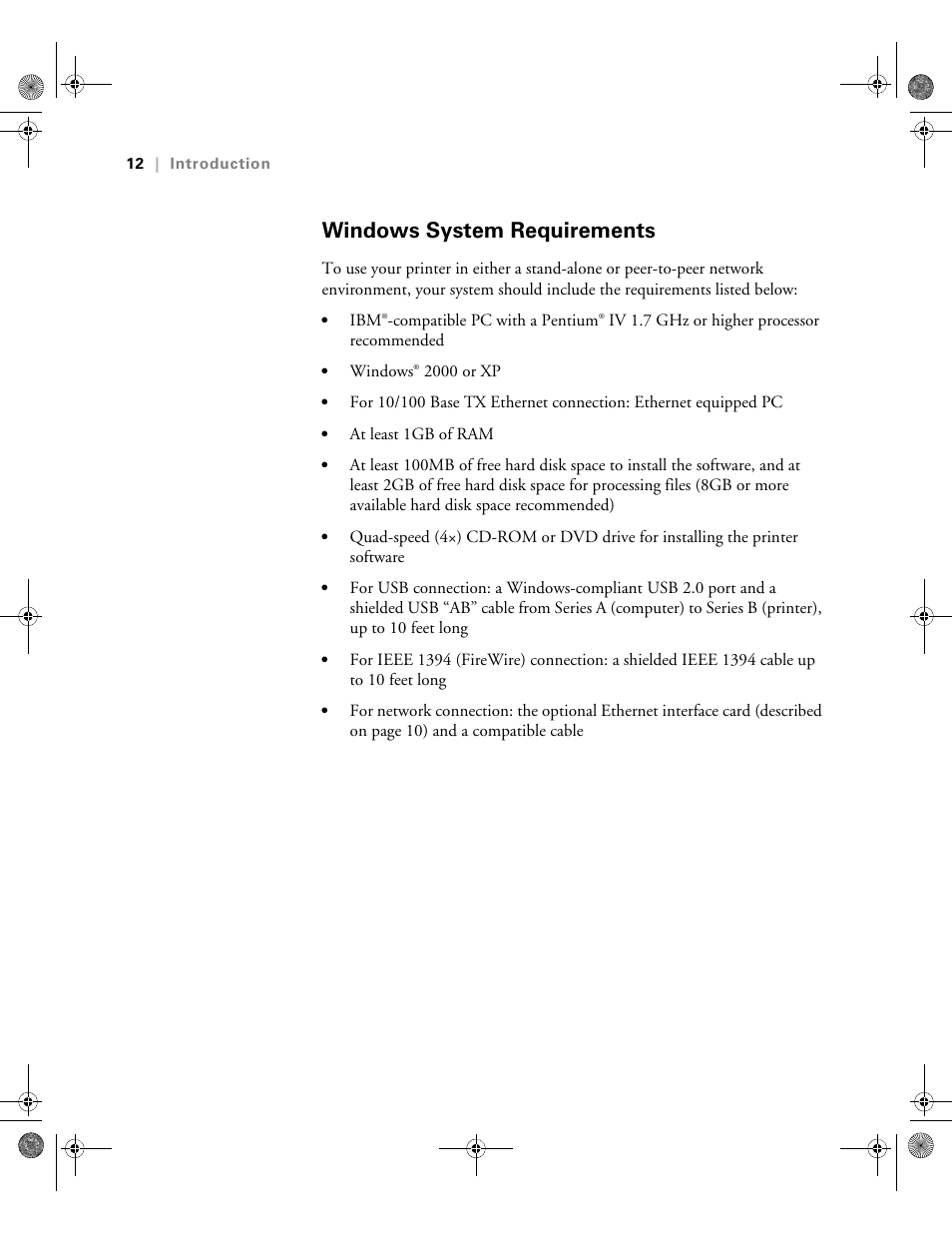Windows system requirements | Epson PRO 4800 User Manual | Page 12 / 160