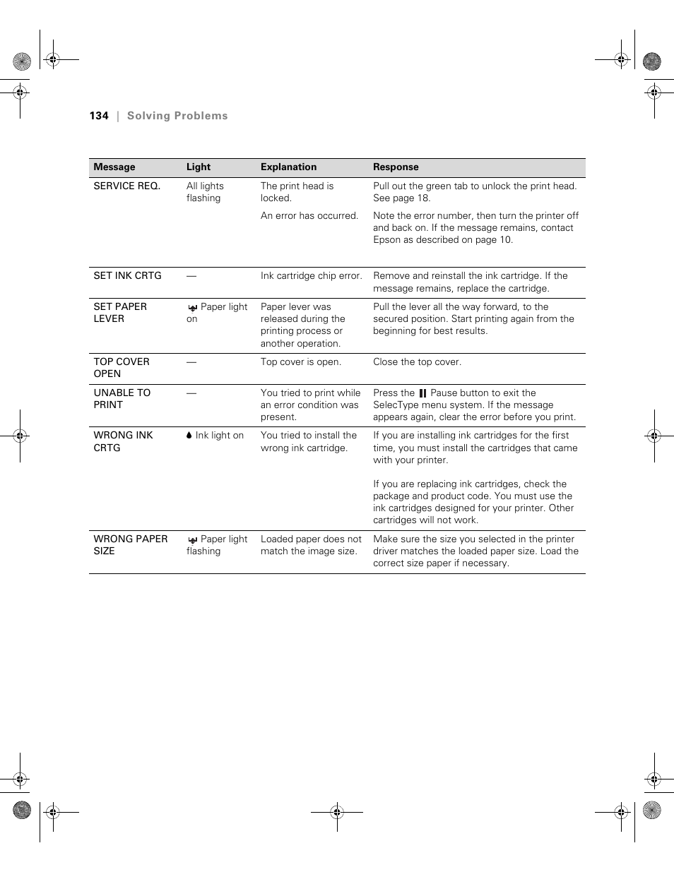 Through 134 for more information | Epson PRO 4800 User Manual | Page 134 / 160