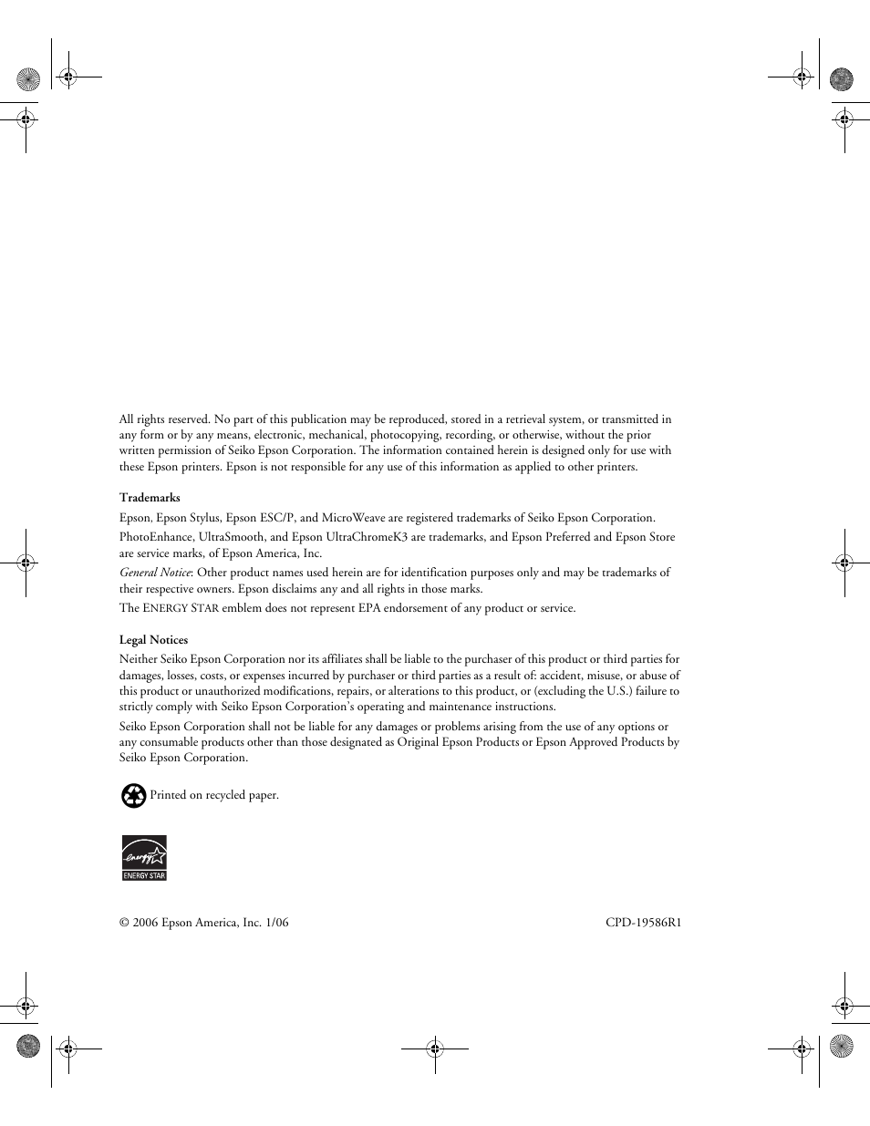 Copyright and trademarks | Epson PRO 4800 User Manual | Page 2 / 160