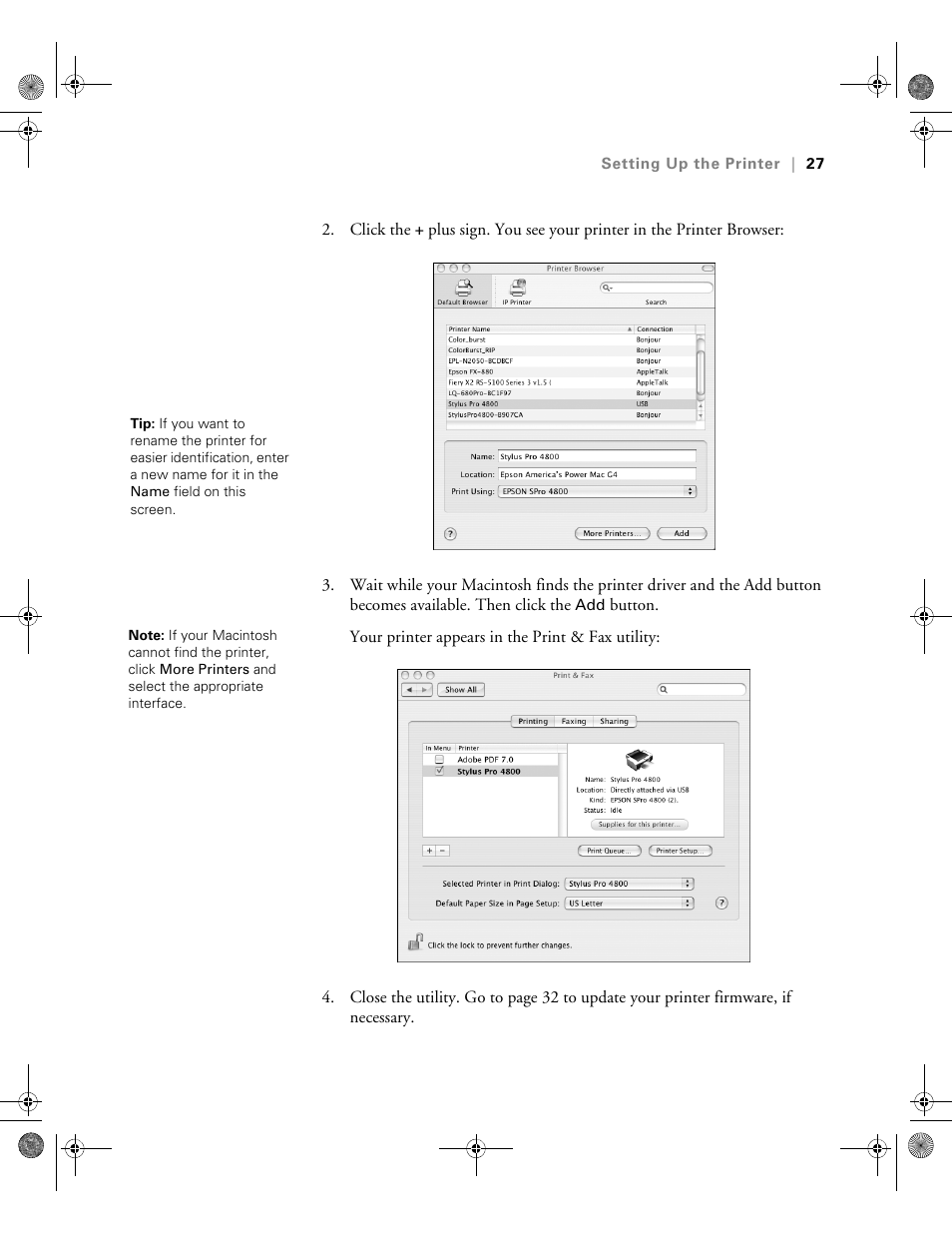 Epson PRO 4800 User Manual | Page 27 / 160