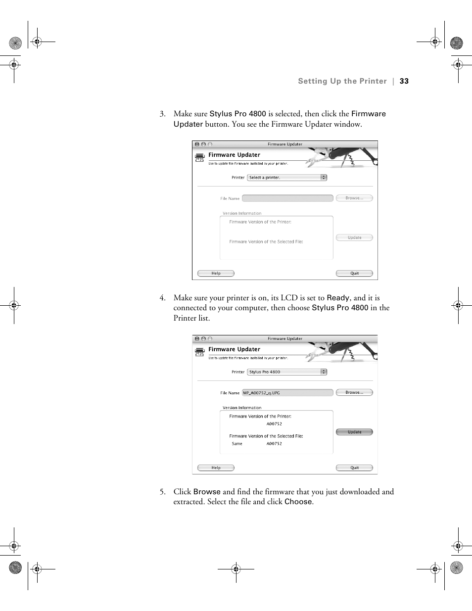 Epson PRO 4800 User Manual | Page 33 / 160