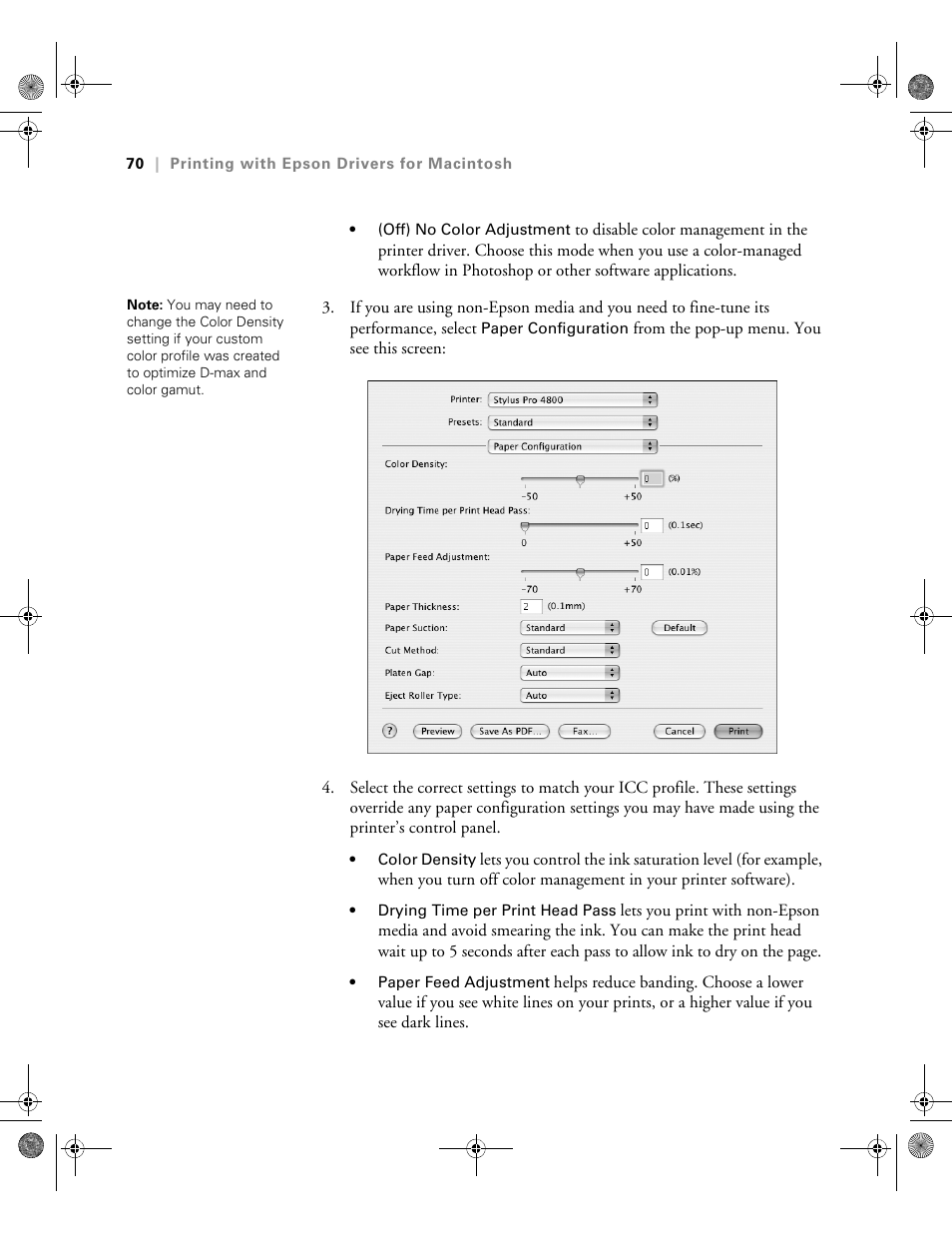 Epson PRO 4800 User Manual | Page 70 / 160